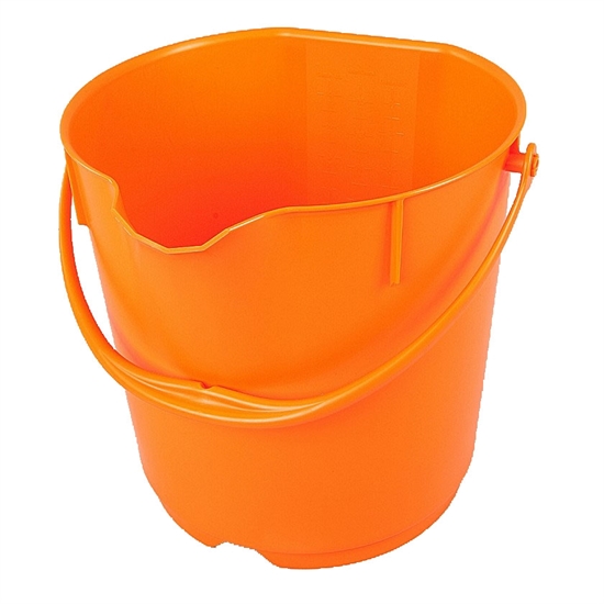 Ведро 15 литров полипропилен, оранжевый - фото 11403