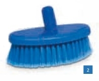 Щетка моющая с резиновыми краями и поворотным механизмом, мягкая - 200х80 мм, синий - фото 11488
