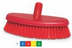 Щетка моющая с резиновыми краями, средней жесткости - 265х90 мм., красный - фото 11989