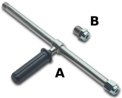 Удлиннитель с рукояткой 400мм для RL 84 - RL 204; 1/2"ш-1/4"г. 500 бар - фото 103373