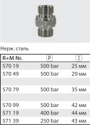 Переходник штуцер 3/8"; штуцер 3/8" BSP (нерж); 500 бар - фото 107449