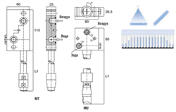 Плоскоструйные атомайзеры MT MU (Охлаждение зоготовок, воздух/вода) - фото 108403