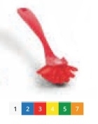 Щётка для посуды – средней жёсткости 225х28 мм., красный - фото 11255