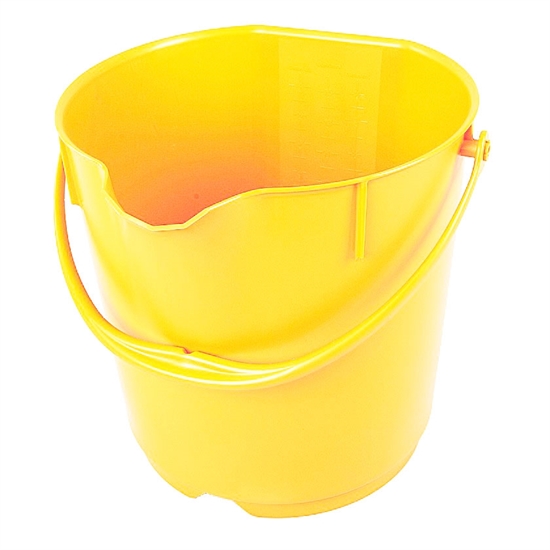 Ведро 15 литров полипропилен, желтый - фото 11400