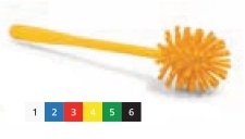 Ерш для труб с ручкой, жёсткий, полиэстер - o 90х80х370мм., желтый - фото 11490