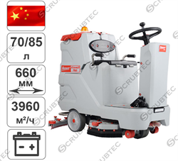 Аккумуляторная поломоечная машина с местом оператора Bennett Ranger R75-66d Pro (с литиевым АКБ 150 а/ч) - фото 123909