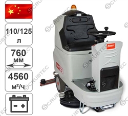 Аккумуляторная поломоечная машина с местом оператора Bennett Hussar H760b  (с литиевым АКБ 150 а/ч) - фото 123911