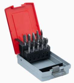 Набор из 10 шт. твердосплавных борфрез, двойная насечка (A12, B12, C12, D12, E12, F12, G12, H12, L12, M12) - фото 124706