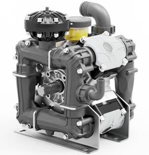 Насос мембранный Comet® серия ВPS200 D (199 л/мин; 20 бар); ВОМ 1"3/8 - вал d25 внутрен./шпонка - фото 15396