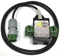 Разветвитель для высокочастотных вибраторов на 2 розетки VPK R2/42V (длина кабеля 2м) - фото 93436