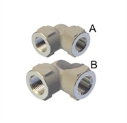 Переходник угловой 3/8 Bsp (г) 3/8 Bsp (г) нерж. 600 бар