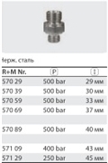 Переходник штуцер 1/2"; штуцер 1/4" (нерж), 500 бар