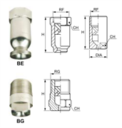 Полноконусные форсунки BE BG( Круговой распыл)