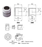 Стандартные сварные ниппели ZAA ZAB