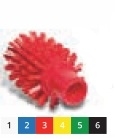 Щетка моющая для труб средней жесткости o 70х95х120 мм., красный