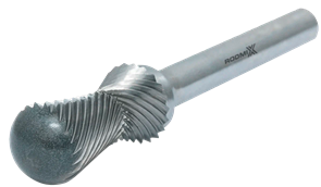 Борфреза радиусная R 12х25 М08  одинарная насечка