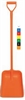 Лопата литая с длинной ручкой, эргономичная, полипропилен - 330х380х1330 мм., желтый - фото 11173