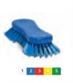 Щётка-скраб ручная, удлиненная щетина по краям - жесткая 210х70 мм., синий - фото 11774